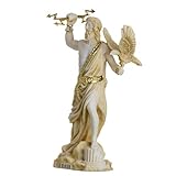 Zeus griechischer Gott Jupiter Donner Statue Gold Alabaster 18 cm