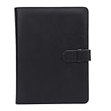 Brieftasche PU-Leder Fotoalbum für Breite 400 300 210 Bilderalbumbuch 80 Taschen für 5-Zoll-Bilder Schnallendesign (BLACK)