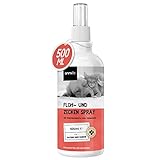 Animigo Flohspray für Hunde & Katzen - 500ml Floh- & Zeckenschutzspray - Flohmittel Hund mit Pfefferminz- & Rizinusöl - Ohne Insektizid - Insektenschutz gegen Läuse, Milben - für Welpen & Kätzchen