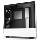 NZXT H510 - CA-H510B-B1 - ATX Mid-Tower PC Gaming Gehäuse - Airflow Optimiert - Seitenteil aus gehärtetem Glas - Front I/O USB-C - Vorinstalliertes Kabelmanagement - Wasserkühlung ready - Weiß