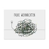 Nastami Weihnachtskarte lustig Postkarte Weihnachten Weihnachtskarten (Kabelsalat)
