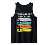 Tech-Support-Checkliste, Sysadmin IT Kundendienst lustig Tank Top
