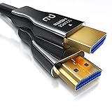 CSL - HDMI Kabel 2.0b Glasfaser 30m – 4k 60Hz mit HDR - 3D - ARC - CEC – HDCP 2.2 - YUV 4 x 4 x 4 - Optisches Kabel High Speed - vergoldete Kontakte – Glasfaserkabel mit Aluminiumstecker – Knickschutz