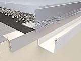 Kiesfangleiste Aluminium Abschlussprofil Abschlussleiste 250cm 50x70mm, 1 Stück Silber - Landschaftsbau, Aluleiste für Schüttgut, Lochblech, Abgrenzungsleiste