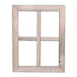 UNUS Deko Fenster aus Holz, Fensterrahmen im Vintage Design, Bilderrahmen rechteckig 35 x 27 x 1,5 cm