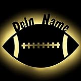 Football mit Name nach Wunsch ideale Led Geschenk-idee für Footballer Geschenke Footballfans