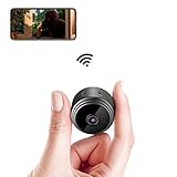 WiFi Mini Kamera Ultrakompakte Netzwerk Kamera Wireless ip Kamera 1080P mit Bewegungserkennung Nachtsicht kameras, Nanny Baby Pet Cam für iPhone/Android Telefon/iPad /(Unterstützung 128G SD-Karte)