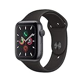 Apple Watch Series 5 (GPS, 44 mm) Aluminiumgehäuse Space Grau - Sportarmband Schwarz