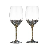 2 stücke Europäische Emaille Rotwein Glas Tasse Retro Becher Blei-freie Kristall Cups Champagner Gläser Tassen Hochzeit Geschenk Party Drinkware (Farbe : 2pcs)
