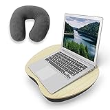 MYMIND® Laptopkissen für 13' - Premium Qualität mit Nackenkissen - Knietablett mit Perfekter Ergonomie - Laptoptisch für Bett - Laptop Ständer Bett aus hochwertigem Material - Laptop Tisch für Sofa