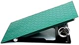 Rampe Rampen anhebbare Bordsteinrampen, bergaufmatte Step Ramps Eisenwagenschwellenrampen-Rampen-Rampen (Color : Green, Size : 40 * 30 * 12~20CM)