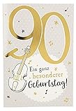 Depesche 5698.112 Glückwunsch-Karte mit Musik zum 90. Geburtstag, originelle Geburtstagskarte mit passendem Spruch und Innentext, inkl. Umschlag, 17,5 x 12 cm