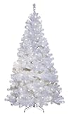 Künstlicher Weihnachtsbaum Ottawa von Star Trading, Tannenbaum mit LED Lichterkette und Ständer in Weiß für innen und außen, weiß, Höhe: 2,1 m, IP44