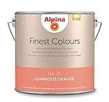 Alpina 2,5 L. Finest Colours, edelmatte Wandfarbe, No. 25 Luminous Orange