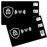 sac'oche KONTAKTLOSER Karten RFID Schutz (2er Pack) – Anti-RFID & NFC Geldbeutel Schutz RFID ABSCHIRMUNGS Karte (Schwarz)