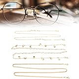 Brillenkette, die verhindert, dass sie herunterfällt oder verliert Gesichtsschutzkette Breiter Einsatzbereich für optische Brillen für Lesebrillen für Masken für Sonnenbrillen