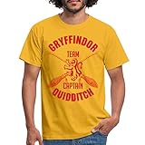 Spreadshirt Harry Potter Gryffindor Team Captain Quidditch Männer T-Shirt, 3XL, Gelb