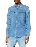 G-STAR RAW, Herren 3301 Slim Shirt, Blau (medium aged D013-71), L