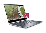 HP Chromebook x360 14-da0002na 14 Zoll FullHD Touchscreen Laptop, Pentium Gold 4417U, 4 GB DDR4, 32 GB eMMC, LED Hintergrundbeleuchtung Tastatur, ChromeOS – Plain Box – UK-Tastatur (erneuert)