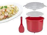 BEPER C106CAS001 Mikrowellen-Reiskocher Microwave Rice Cooker,Mikrowellen-Reiskocher, 2.6L, Getreide, Hülsenfrüchte, Couscous, BPA frei,