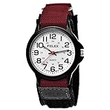 NY London Kinder-Uhr Jungen-Uhr Mädchen-Uhr weißes Zifferblatt Kinder Analog Textil Nylon Armband-Uhr Rot Schwarz Weiß Japanisches Qualitäts Uhrwerk