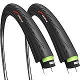 Fincci Paar 700 x 25c 25-622 Reifen mit 3 mm Pannenschutz 60 TPI für Radrennen Straßenrennen Rennrad Tourenrad Race Fahrrad (2er Pack)