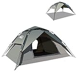 BFULL Instant Pop Up Camping Zelte für 2-3 Personen Familie, Kuppelzelte Wasserdicht Sonnenschutz Backpacking Wurfzelte Schnell Set-up für Camping Wandern Outdoor Aktivitäten