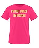 Comedy Shirts - I'm not Crazy. I'm Chosen - Orange is The New Black - Mädchen T-Shirt - Pink/Weiss-Gelb Gr. 110/116