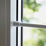 Klemmfix Klemmstange Flex 80-120 cm ausdrehbar für Tür Fenster Gardinenstange ohne Bohren - weiß