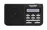 TechniSat Digitradio 210 portables DAB Radio (DAB+, UKW, zweizeiliges LCD-Display, Teleskopantenne, Kopfhöreranschluss, Favoritenspeicher; Netz- oder Batteriebetrieb) schwarz