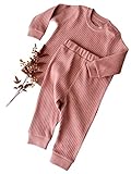 Baby Pyjama 2er Set inkl. Hose aus Bio-Baumwolle GOTS - Samtweicher & Atmungsaktiver Langarm Baby Strampler - Nachhaltige Premium Baby Erstausstattung Neugeborene (9-12 Monate (Gr. 74), Rosa)