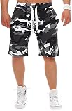 Finchman FM191 Herren Baumwolle Sweat Shorts Camo Grey L
