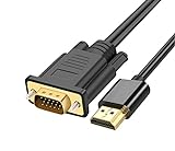 HDMI auf VGA Kabel, HDMI Digital zu VGA Analog Video Konverterkabel für Desktop, Laptop, PC, Monitor, Projektor, HDTV, Chromebook, Raspberry Pi, Roku, Xbox, PS4, Mac Mini und mehr (1 m)