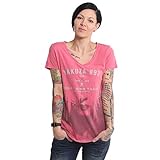 Yakuza Damen T-Shirts Virus V Neck pink S