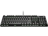 HP Pavilion Gaming Tastatur 500 (LED Beleuchtung, mechanische Red-Switches, QWERTY Keyboard Layout, N-Key-Rollover, Anti-Ghosting, USB) Schwarz