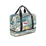 Reisetasche, Ocean Seashell Coral Mehrzweck-Sporttasche, wasserdicht, mit Nassfach und Schuhfach, für Damen und Herren