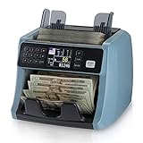 MUNBYN IMC05 Geldzählmaschine zählt Wert der Rechnungen, fügen Sie Chargenmodus Rechnungszähler Bargeld Zählmaschine mit MG/IR/DD-Erkennung, 1200 Stück/Min-Geschwindigkeit, großer Hopper