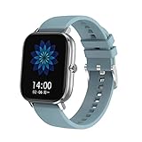 Smart Watch 1,54-Zoll-Touchscreen Bluetooth Smartwatch Pulsmesser Sport Fitness Tracker IP67 Wasserdicht Für IOS Android (Color : Blue)