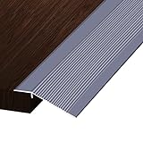 übergangsprofi Grau Bodenübergangsleiste Holz zu Fliese, Bodenschwellenreduzierer Aus Aluminium mit 0,8-5 cm Höhenunterschied, (Size : Length 150cm)