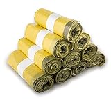 extra starke Gelbe Säcke - Wertstoffsack mit Zugband, 90 Liter, 22µ Materialstärke - Gelber Sack (10 Rollen)