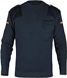 normani Herren Bundeswehr Pullover Original nach TL Winterpulloverullover mit Brusttasche und Deutschlandfahne Farbe Navy Größe 4XL/60