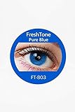 Pure Blue Farbige Jahres Kontaktlinsen mit Box braun, blau, grün, grau, türkis weich, ohne Stärke als 2er Pack (2 Stück)- mit Aufbewahrungsbox, angenehm zu tragen, perfekt für helle und dunkle Augen