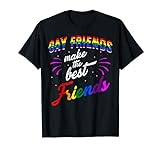 Regenbogen Schwul Beste Freunde LGBT Gleichstellungsrechte Unterstützung Stolz T-Shirt
