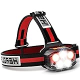 COPIC Stirnlampe 1100 Lumen USB Wiederaufladbare Sensor LED Kopflampe 7 Modi Headlampe mit Rotem Licht 90° Verstellbarem IP4 Wasserdicht Joggen Camping