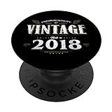 6 Years Old Vintage 2018 Limited Edition 6th Birthday PopSockets mit austauschbarem PopGrip