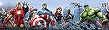 AG Design Marvel Avengers Selbstklebende Bordüre, Wand Sticker, Folie, Mehrfarbig, 500 x 10 cm