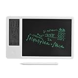 LCD -Schreibtablette, 10 -Zoll -wiederaufladbare Elektronische Doodle Board Tapfermemitei -Display mit Digitalem Taktkalender für Häuser für den Geschäftsbetrieb (WHITE)