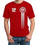 Polen Polska Trikot Fanshirt WM 2022 Nationalmannschaft T-Shirt L Rot