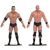 FleXfigs: The Rock & Stone Cold Steve Austin – 2 Charaktere Pack – bewegliche Actionfiguren, Flex It – Pose It!, Sammelspielzeug-Miniaturen, Kinder ab 3 J