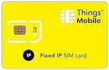 DATEN-SIM-Karte mit FESTE IP-ADRESSE für IOT und M2M - Things Mobile - mit weltweiter Netzabdeckung und Mehrfachanbieternetz GSM/2G/3G/4G. Ohne Fixkosten. 10 € Guthaben inklusive